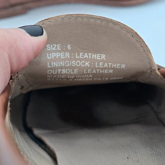 J.Crew | brown leather slip-on preppy pointed toe loafers shoes | WMS 6 - Picture 6 of 11